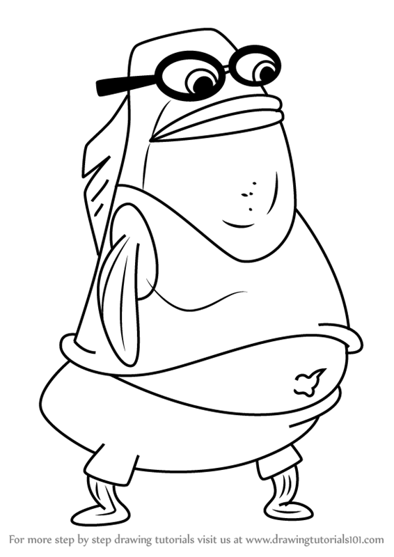 566x800 Learn How To Draw Bubble Bass From Spongebob Squarepants