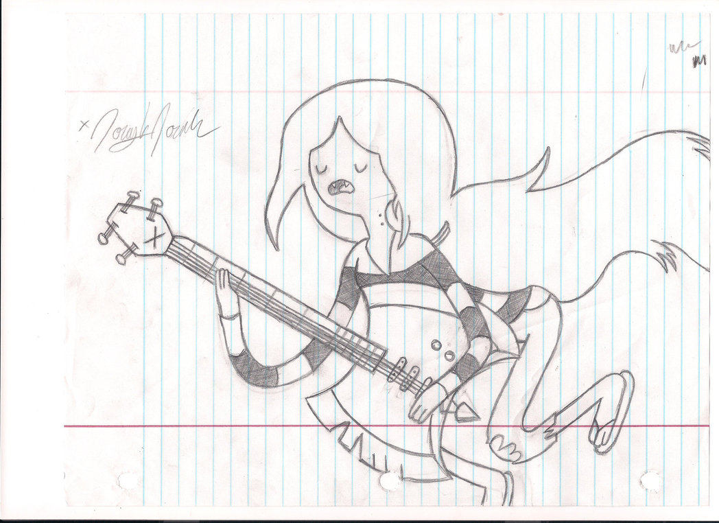 1048x762 Marceline Flying Bass Drawing By Callmerabbitz