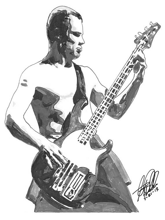 570x760 Flea Red Hot Chili Peppers Bass Guitar Player Bassist Funk