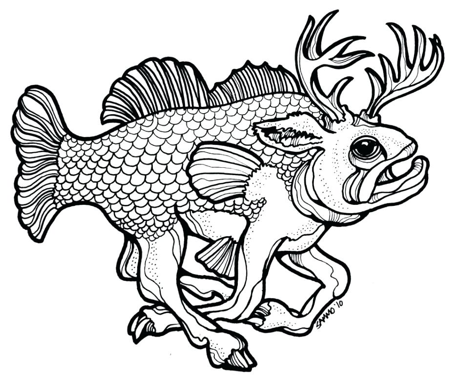 940x781 Bass Fish Jumping Coloring Pages Bass Fish Tattoos
