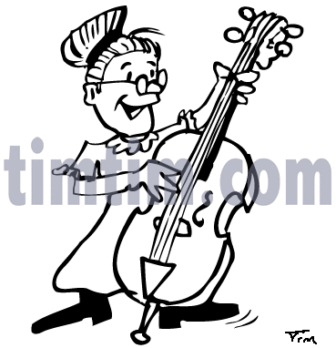369x382 Free Drawing Of Bass Granny Bw From The Category Music Amp Bands