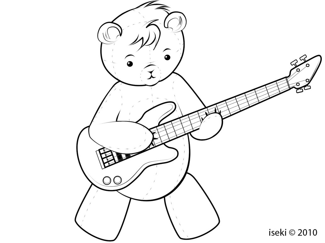 1032x774 Bass Bear Line Art By Graceyanneiseki