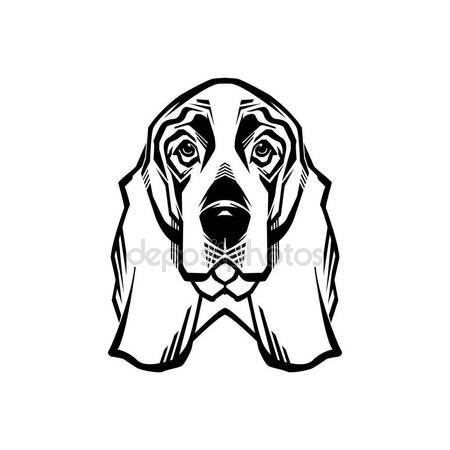 450x450 Vector Funny Cartoon Hipster Dog Basset Hound Stock Vector