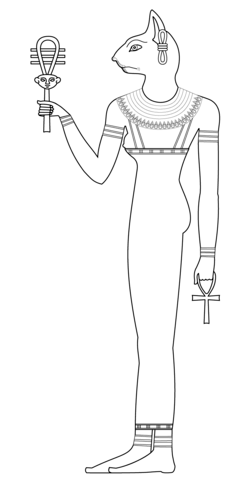 252x480 Bastet Coloring Page Free Printable Coloring Pages