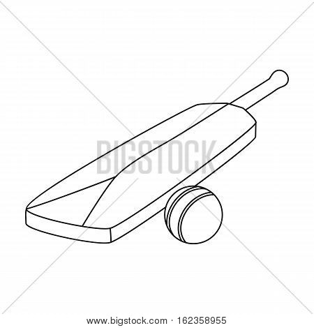 450x470 Cricket Bat Ball Icon Outline Vector Amp Photo Bigstock