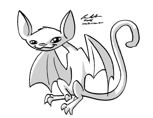 500x386 Bat Cat Drawn To Draw