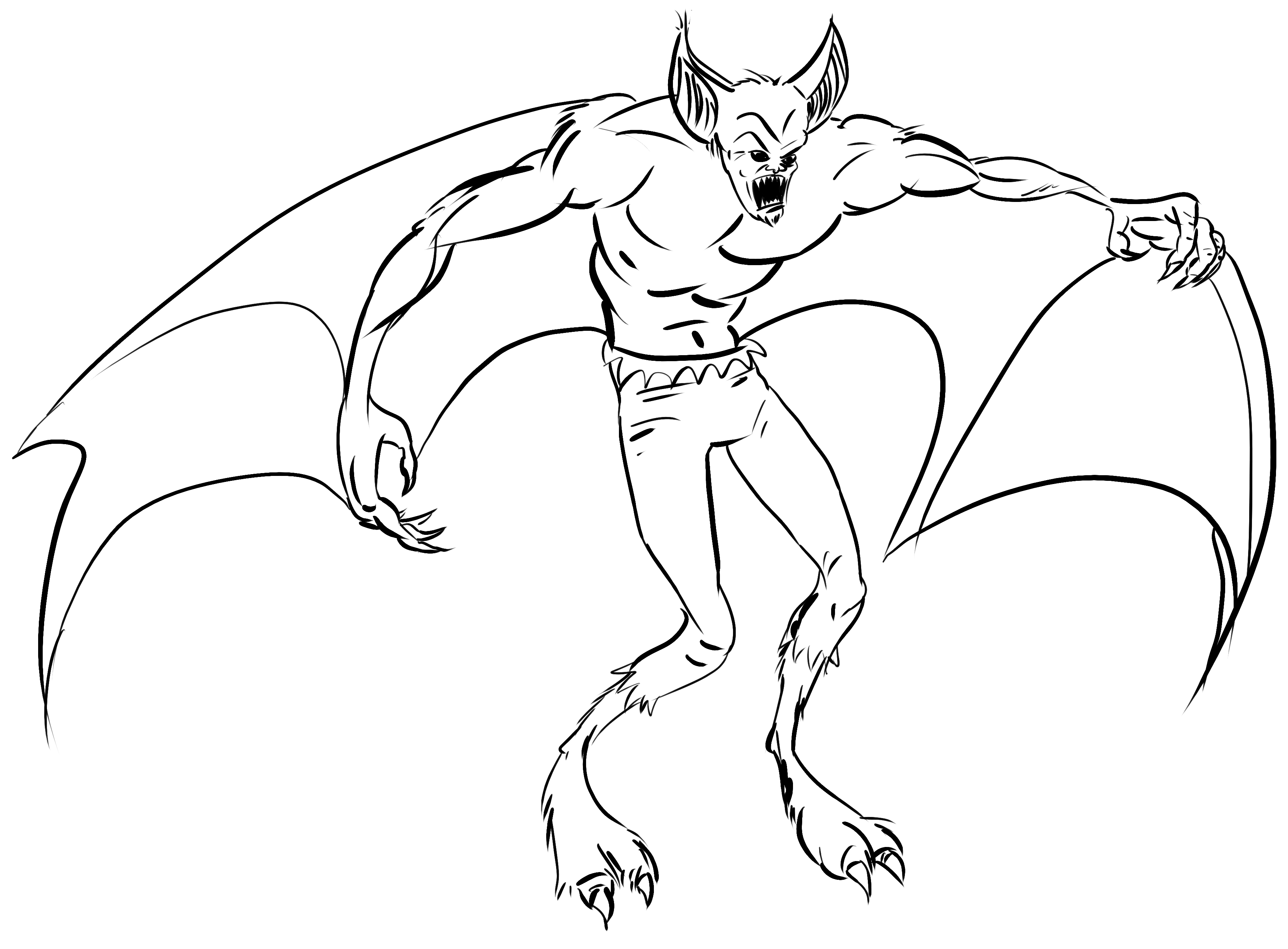 3648x2688 Drawig Man Bat Drawing Manga Tutorial