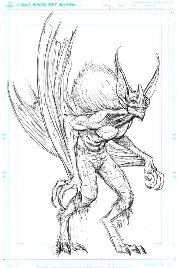 594x900 Man Bat Sketch By Kr Whalen