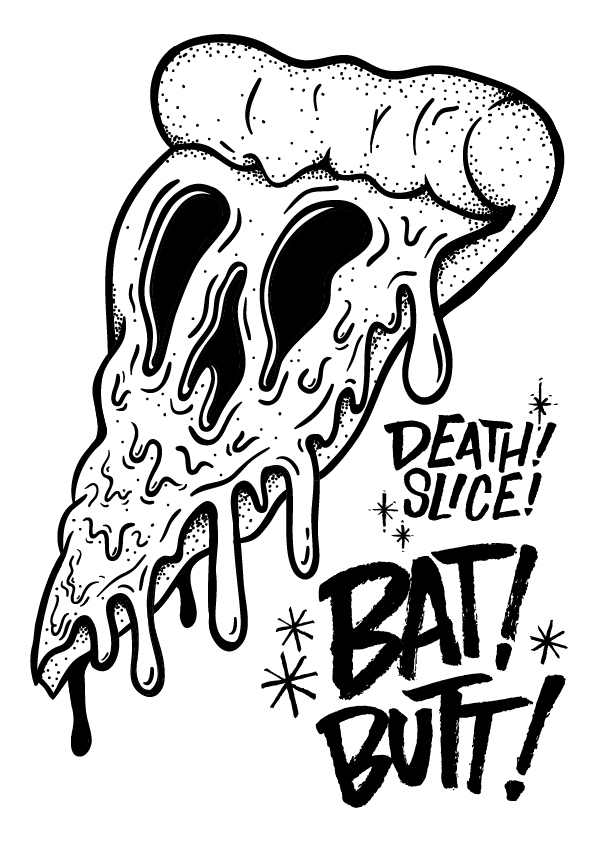 601x847 Death Slice X Bat Butt Merch On Behance Ideas For Drawings
