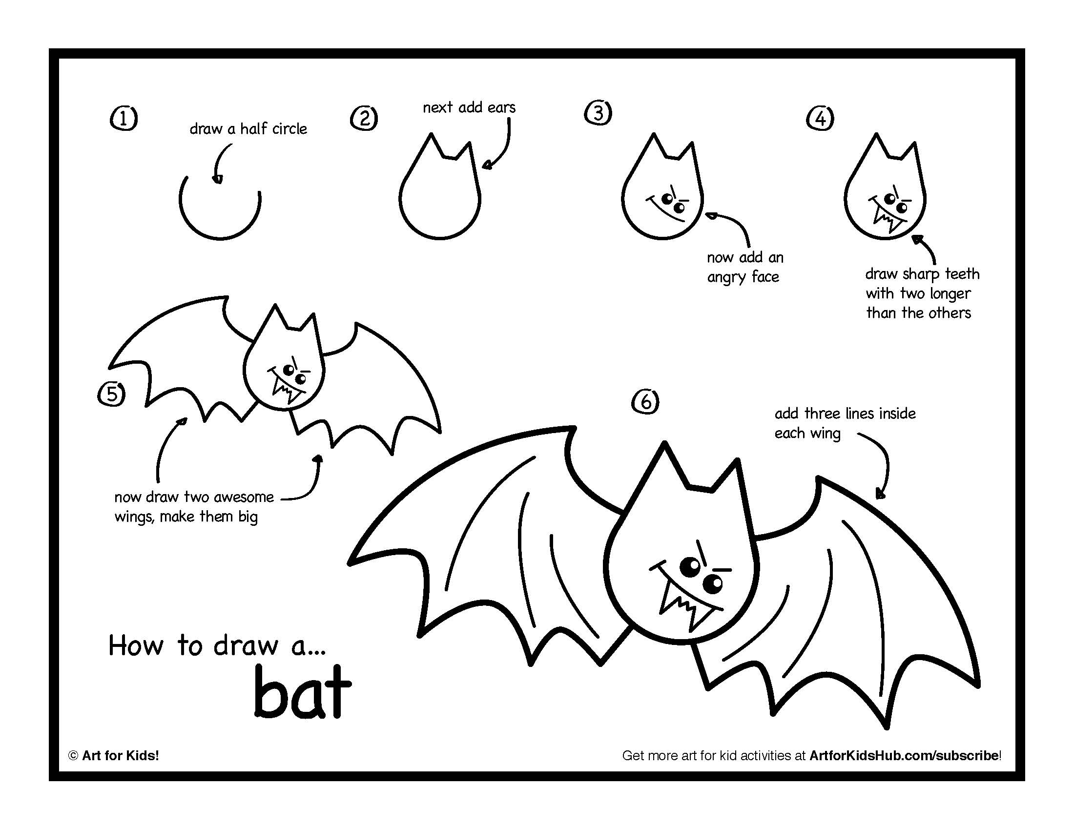 2200x1700 How To Draw A Bat