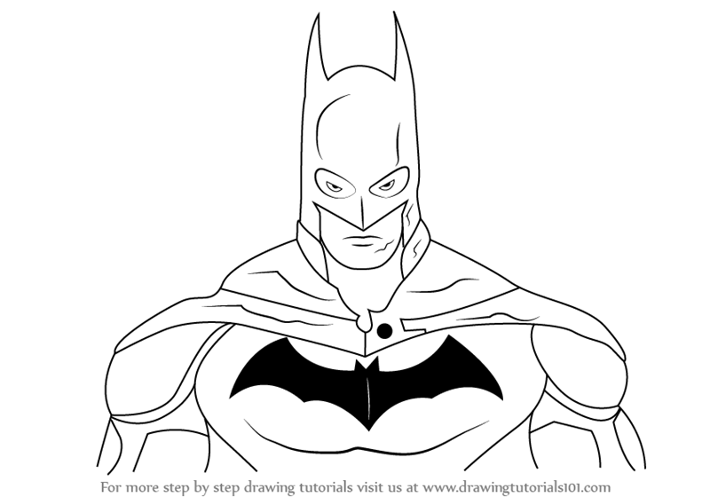 800x560 Batman Drawing Learn How To Draw Batman Face Batman Step Step