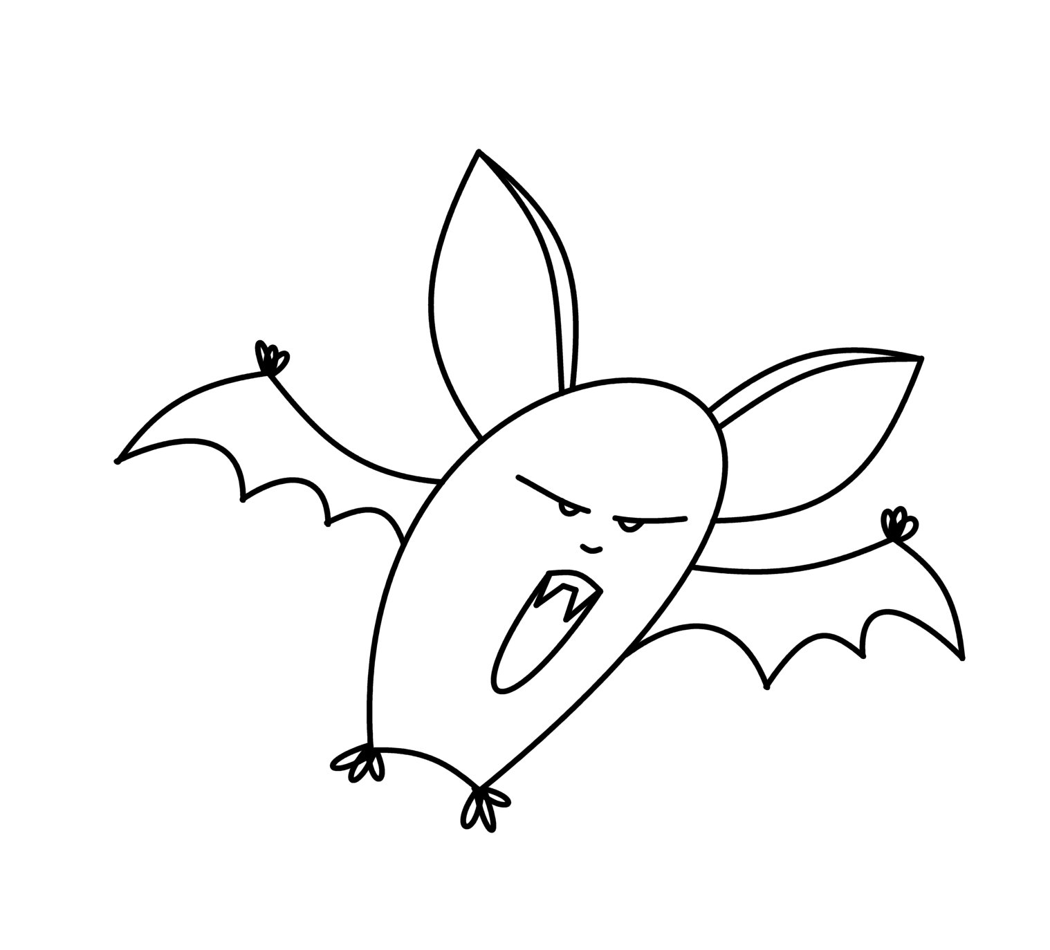 Bat Line Drawing at GetDrawings | Free download