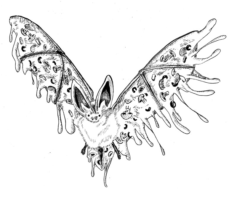 800x665 Pizza Bat By Nezumiworks