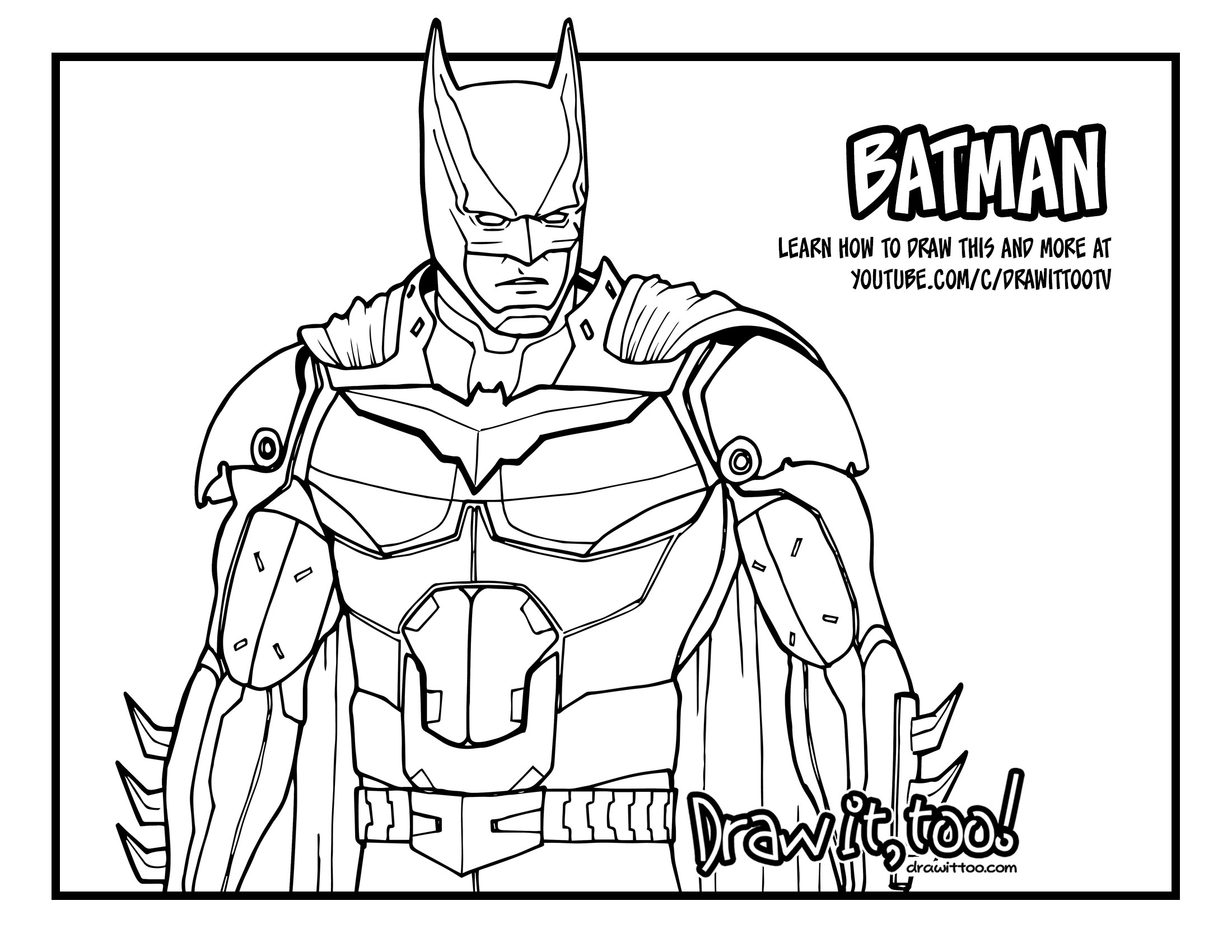 2200x1700 How To Draw Batman (Injustice 2) Narrated Easy Step By Step