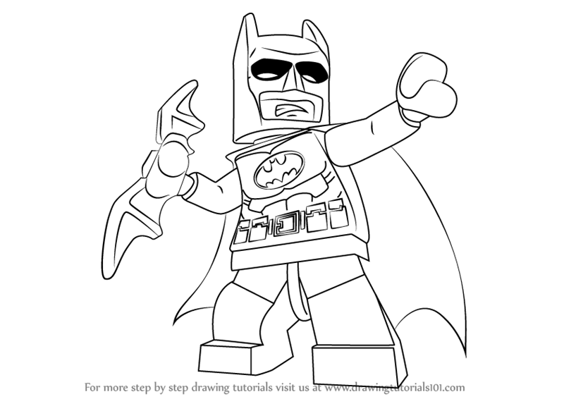 800x566 Learn How To Draw Lego Batman (Lego) Step By Step Drawing Tutorials