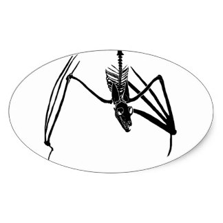 324x324 Black Flying Bat Stickers Zazzle