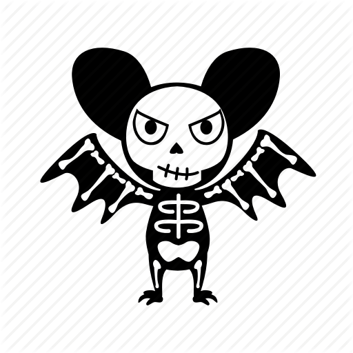 512x512 Bat, Cartoon, Character, Evil, Halloween, Monster, Skeleton Icon