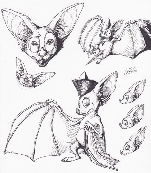 524x600 Bat Sketches By Ewedy2