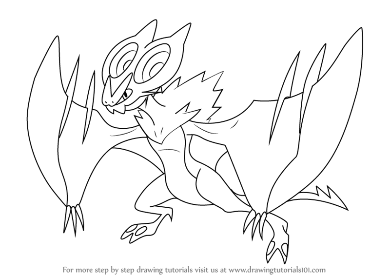800x566 Learn How To Draw Noivern From Pokemon (Pokemon) Step By Step