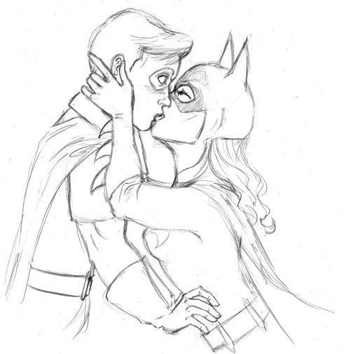 491x505 Commission Rough Robin Batgirl By Jesidres