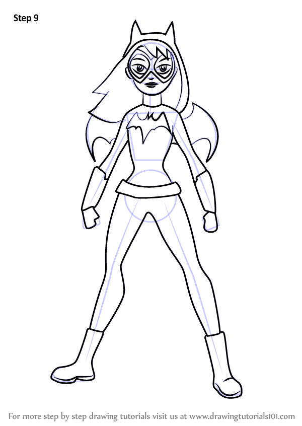 600x846 Learn How To Draw Batgirl Standing From Dc Super Hero Girls (Dc