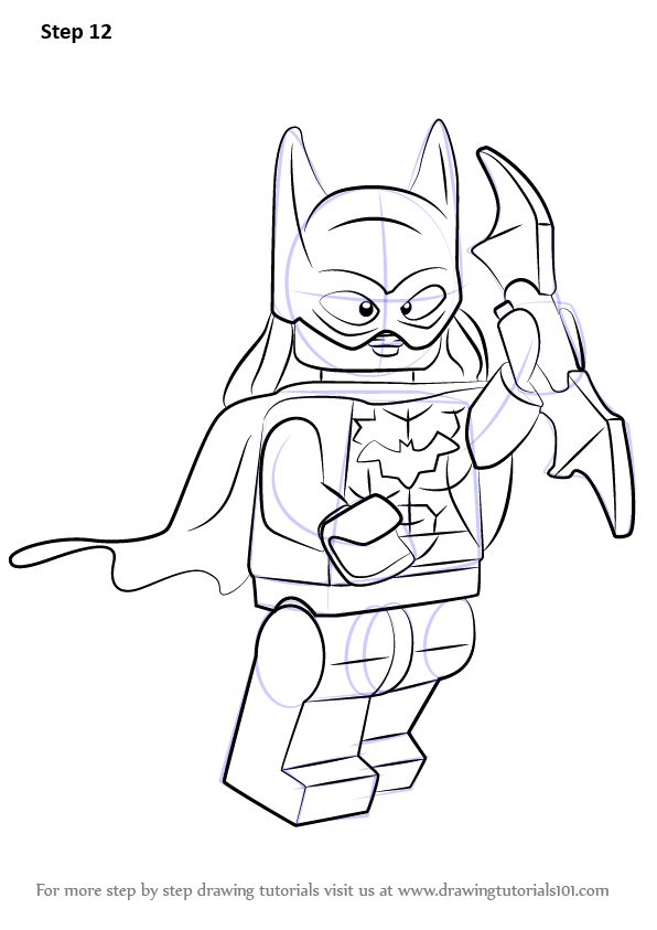 596x843 Learn How To Draw Lego Batgirl (Lego) Step By Step Drawing Tutorials