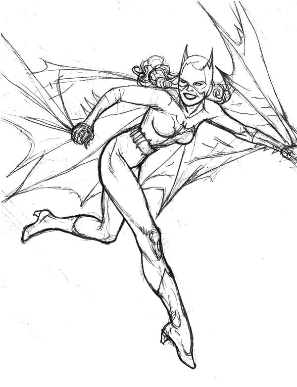 600x782 Sketch Of Batgirl Coloring Pages Best Place To Color