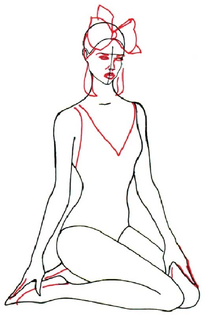 400x616 How To Draw A Woman In A Bathing Suit In 5 Steps Bathing Suits