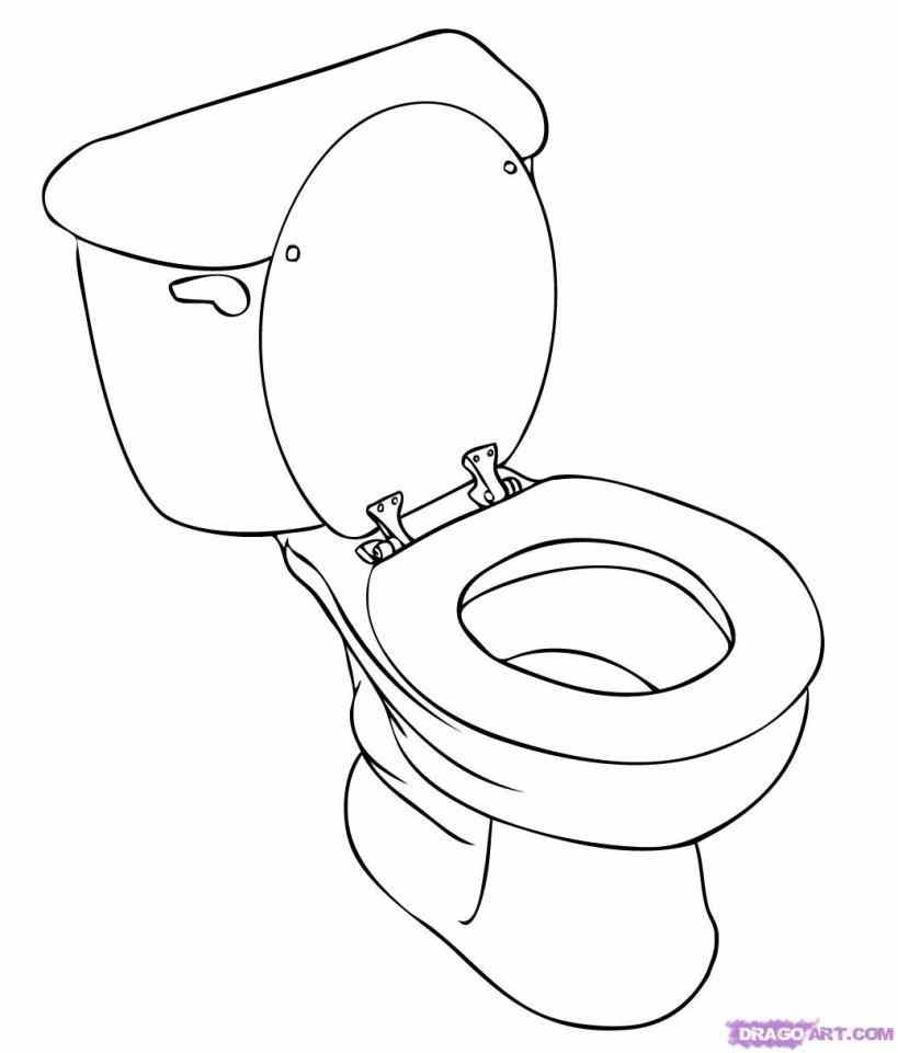 819x961 The Images Collection Of How Bathroom Toilet Drawing To Draw