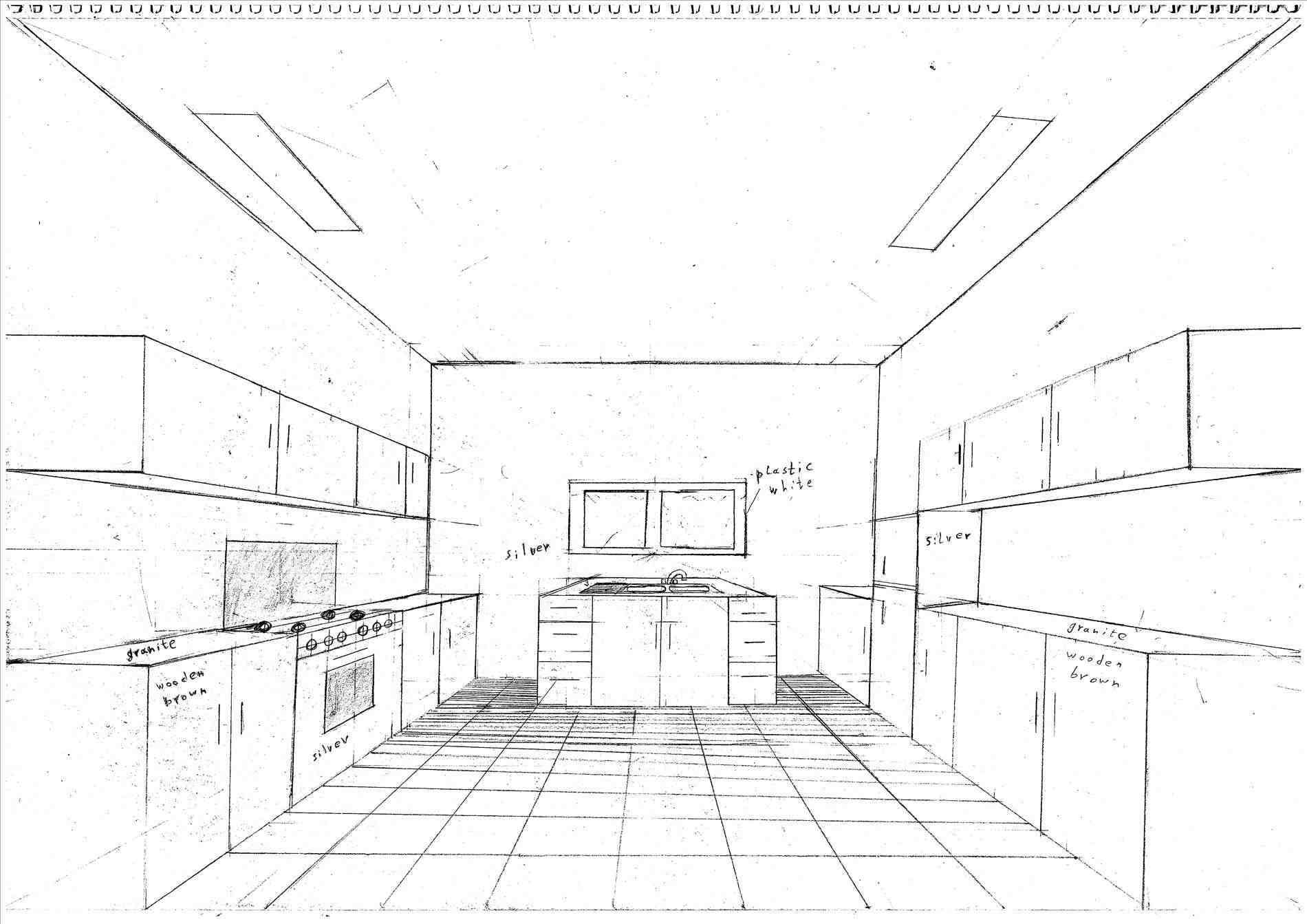 1900x1343 Kitchen Line Drawings Home Design Pictures