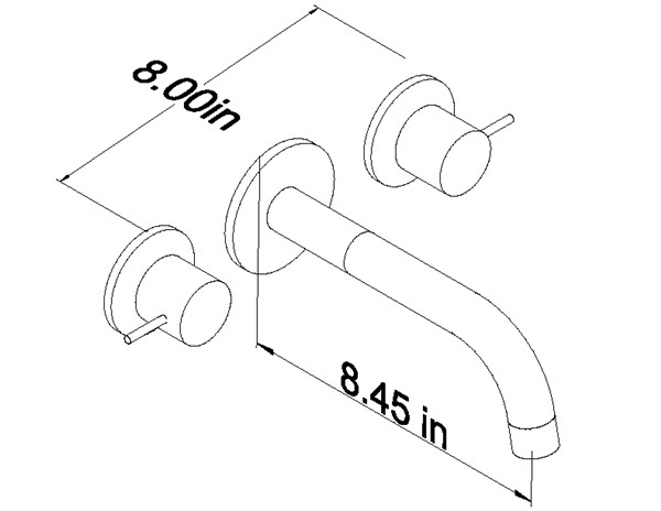 600x464 Wall Faucet Bathroom Sink Faucets