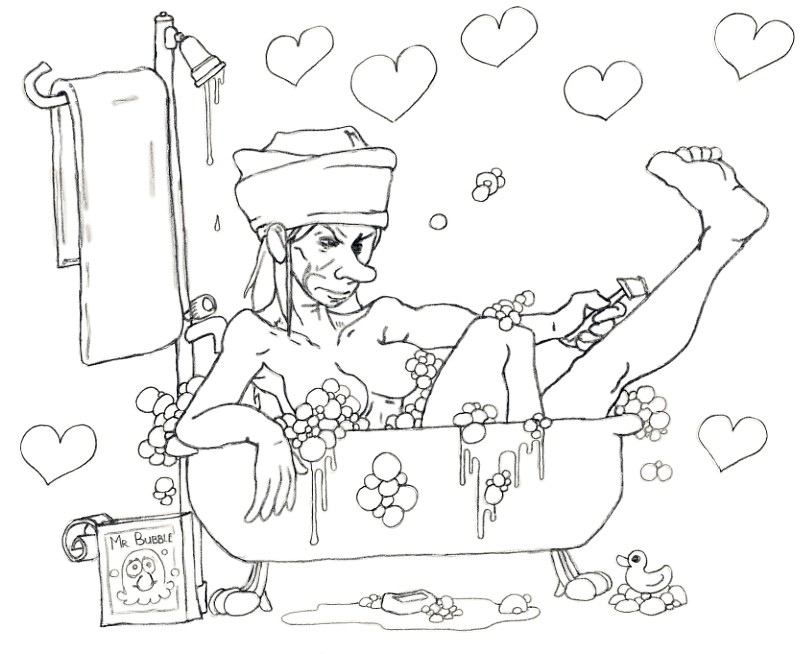 806x654 Diana In Bathtub By Mikennemonic