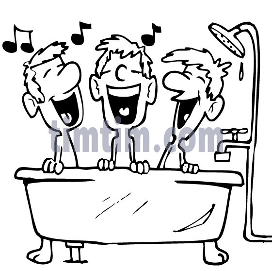 561x558 Free Drawing Of Choir Bathtub Bw From The Category Music Amp Bands