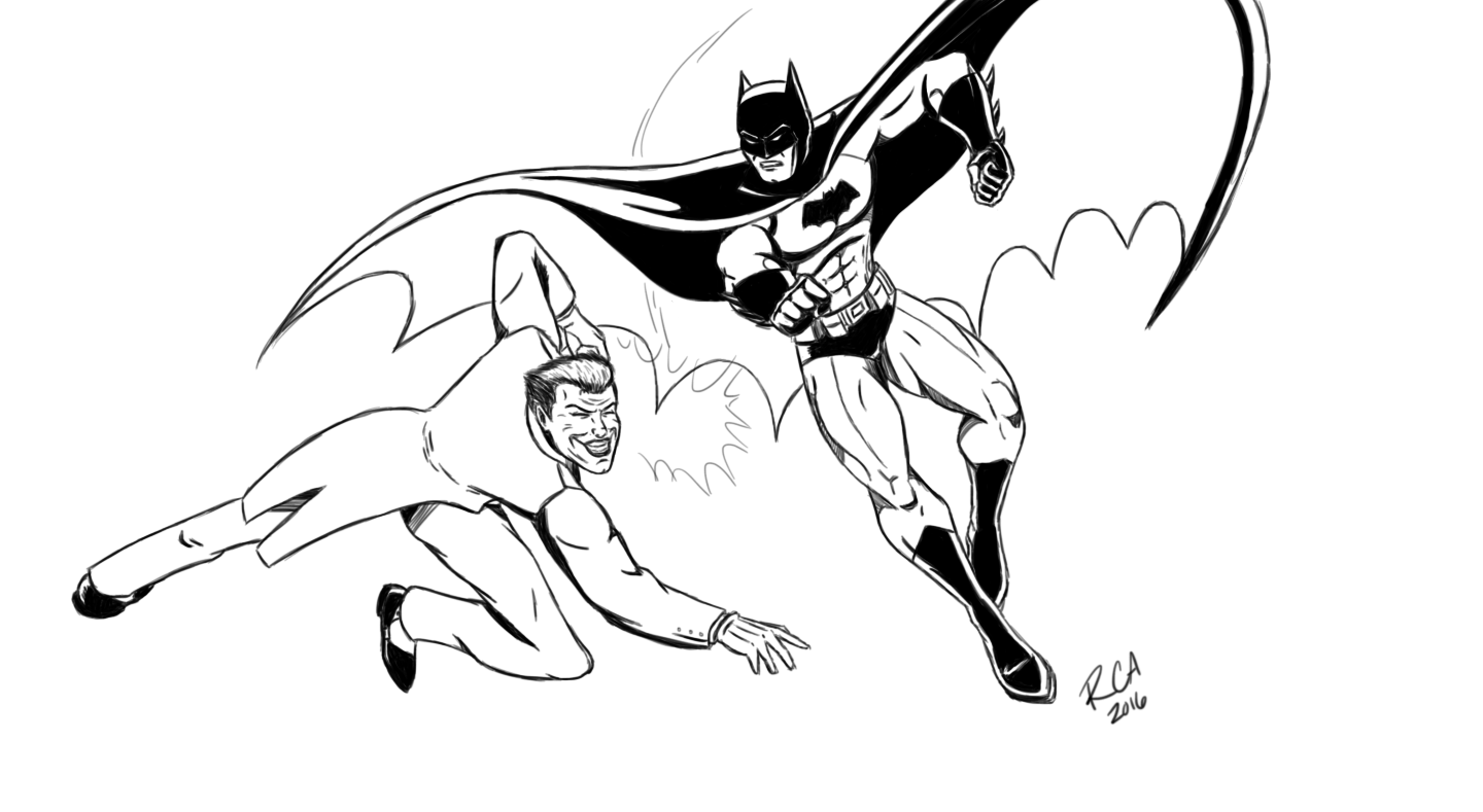 Batman And Joker Drawing at GetDrawings | Free download