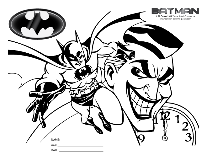 660x510 Batman And Joker Coloring Pages