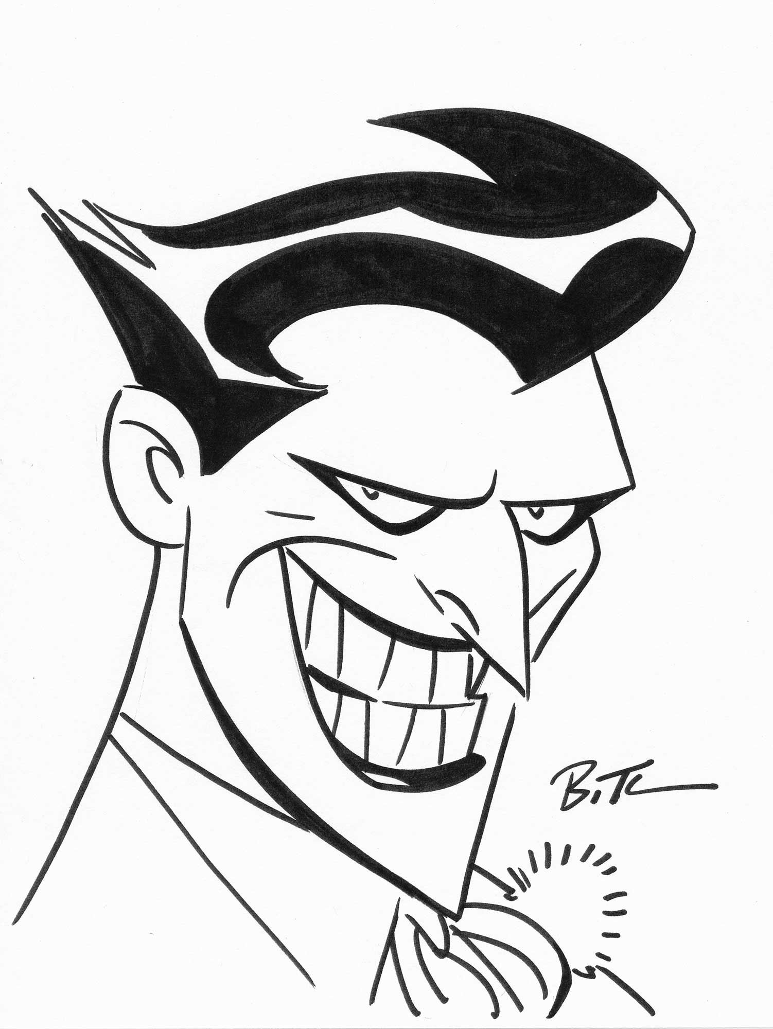 1502x2000 Bruce Timm 2015 Joker Sketch Artwork