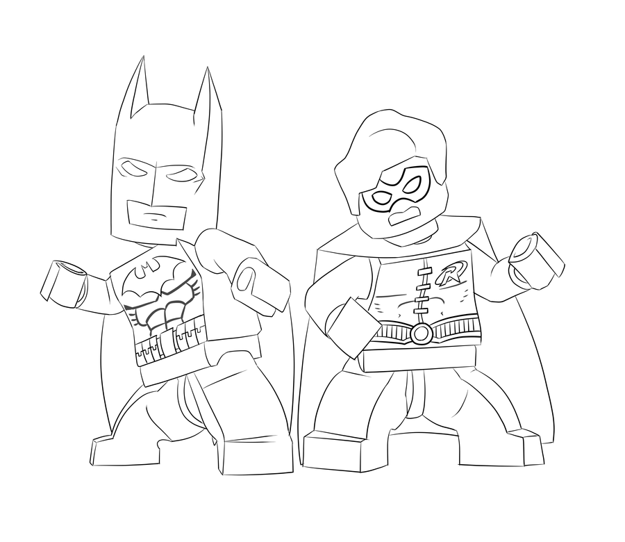 900x780 Lego Batman And Robin Coloring Pages