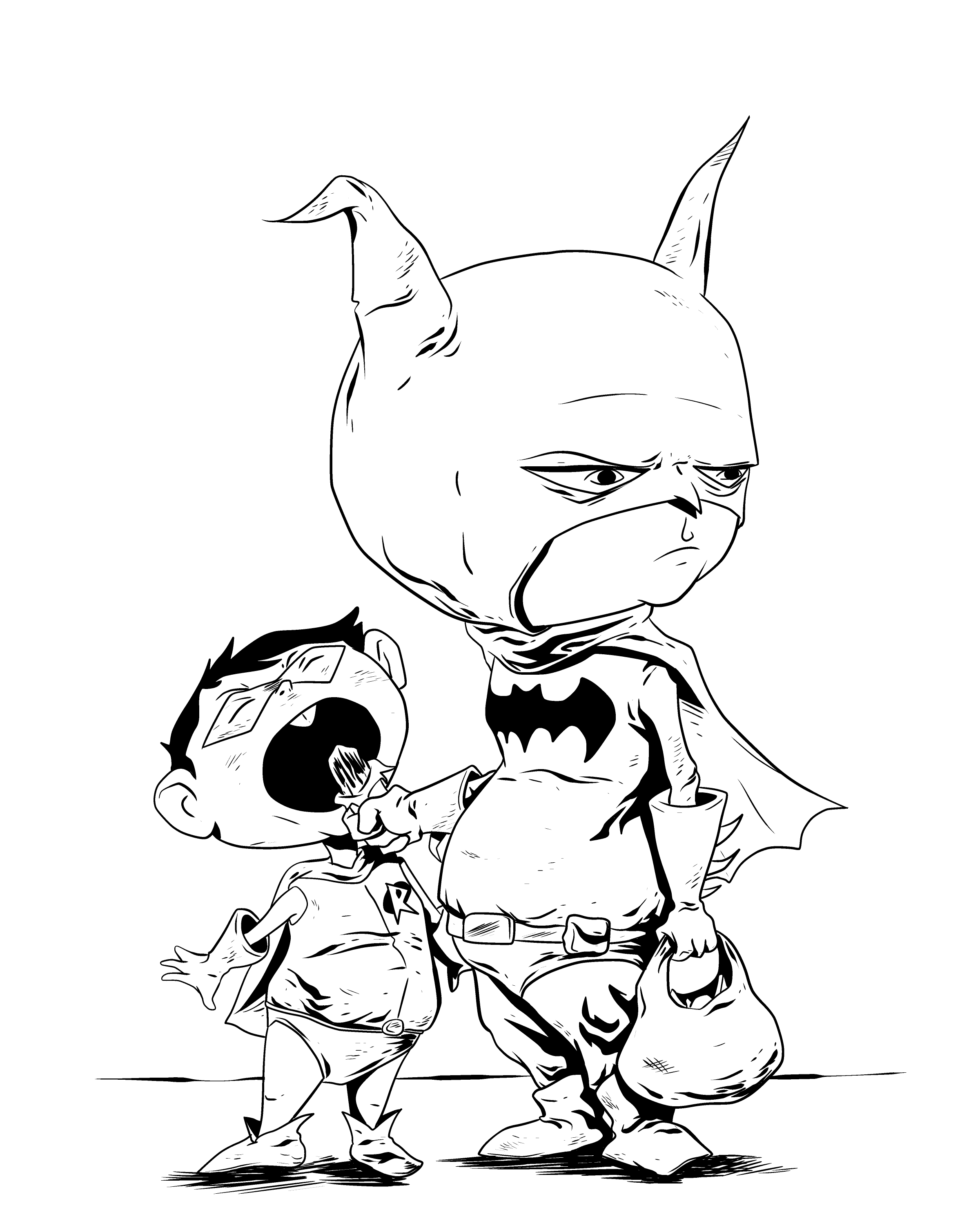 2400x3000 Lil' Batman And Robin Treebeerdstuff