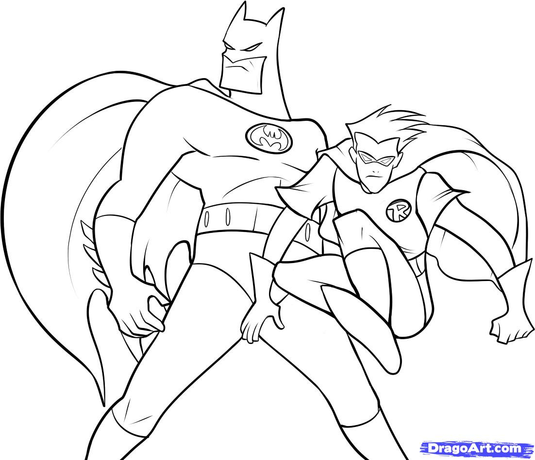 1102x948 Batman And Robin Drawing Draw Batman And Robin, Step By Step