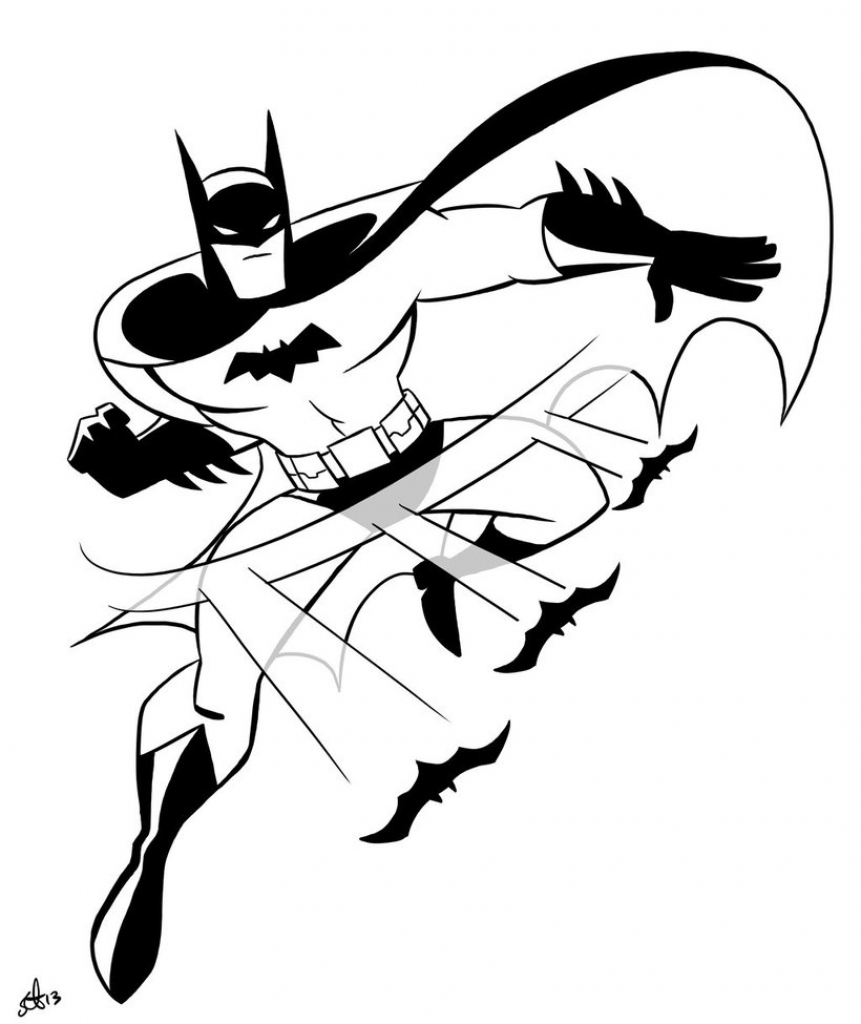 861x1024 Batman Cartoon Sketch