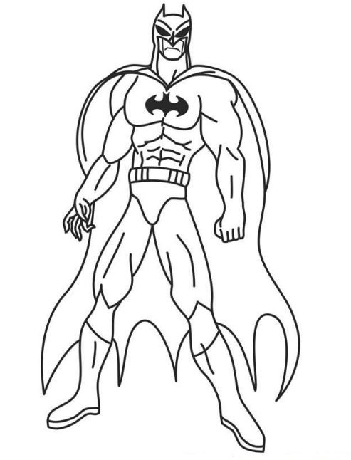 493x646 Coloring Page Superhero Batman Drawing Board Weekly