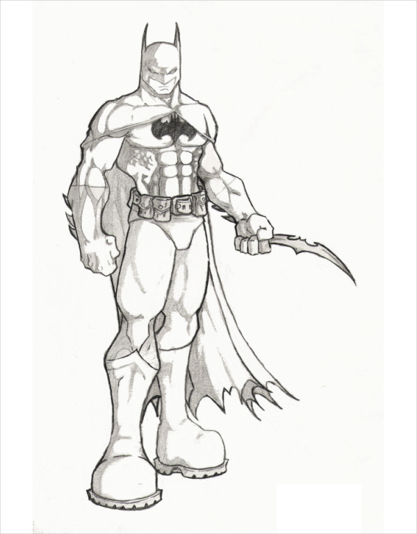 600x768 Batman Drawing