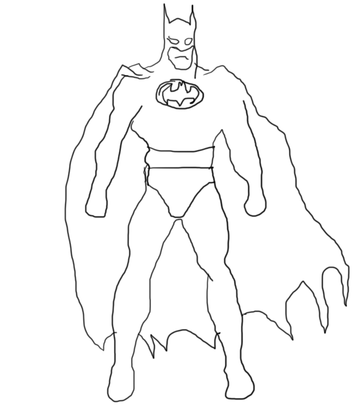 690x800 Pictures Batman Drawings For Kids,