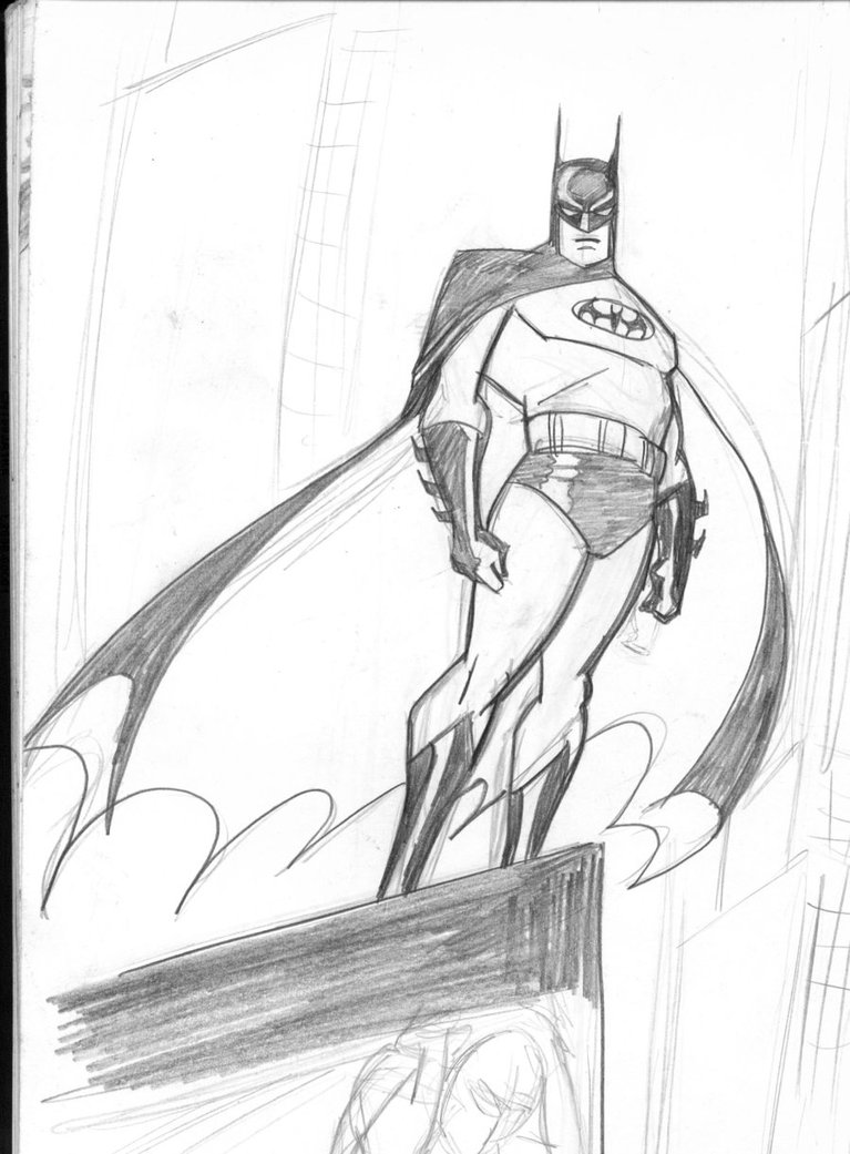 767x1041 Batman Sketch 1 By Theamat