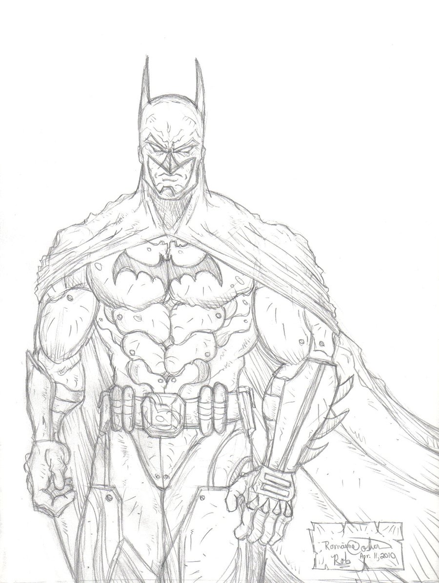 900x1194 Drawn Batman Detailed
