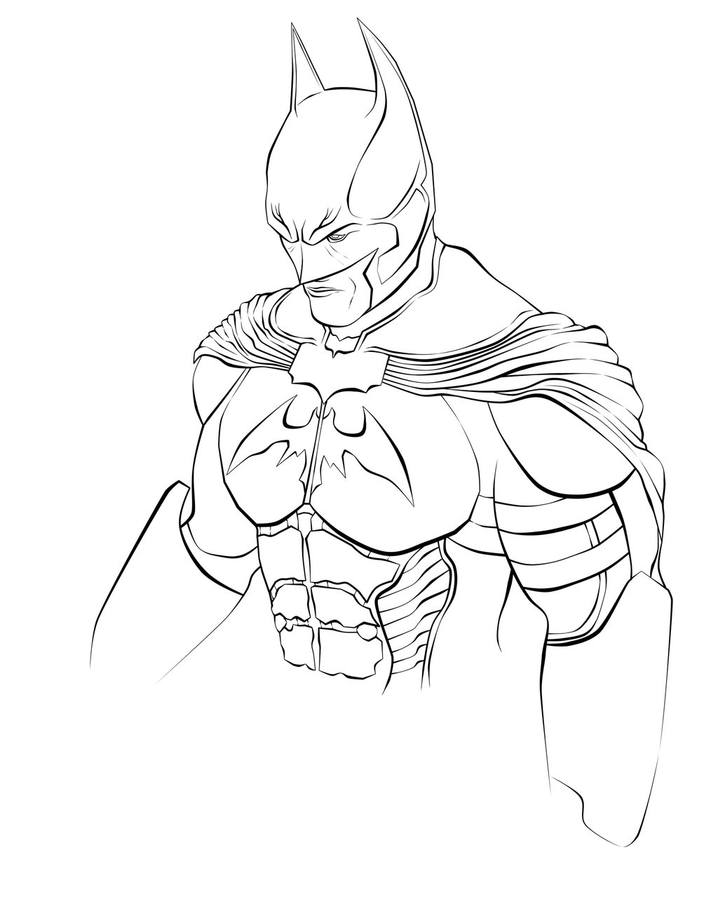 1024x1282 Batman Line Art Sketch By Renixis00