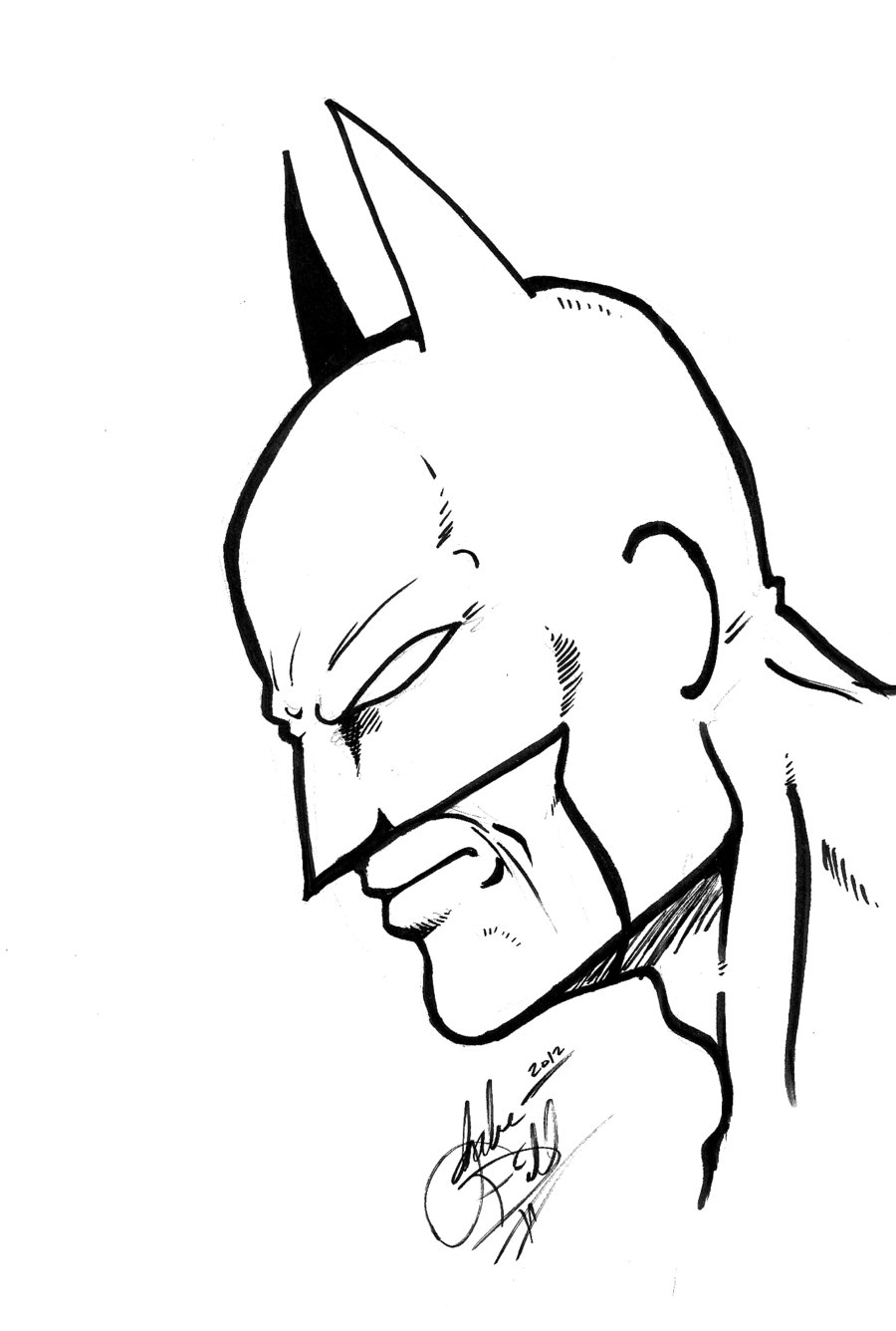 900x1336 Batman Quick Sketch By Gwdill
