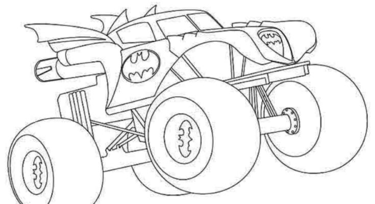 735x400 Batman Coloring Batman Coloring Page Truck Batman Coloring Pages