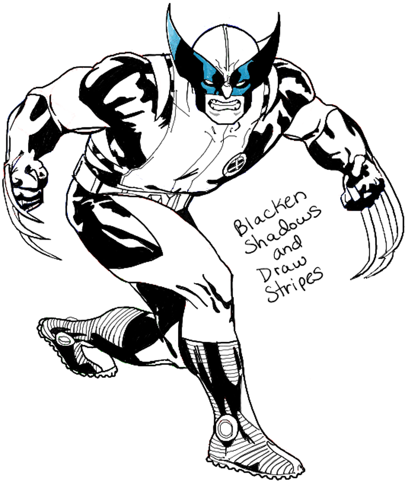 800x945 How To Draw Wolverine From Marvel Comics Step By Step Drawing