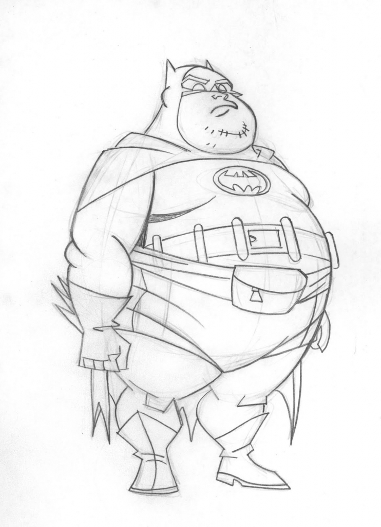742x1024 Batman Easy Draw